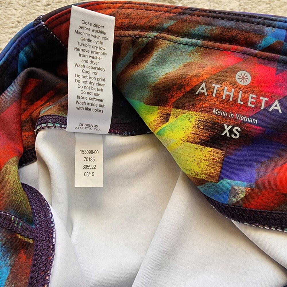 Athleta Sonar Colorburst Rainbow Leggings XS – Full Length, Multicolor - Picture 11 of 16